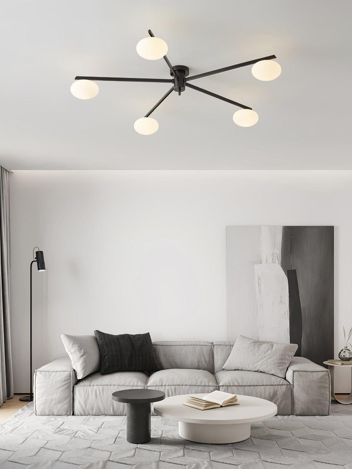 Iverena Glass Ceiling Light-Moonnatur
