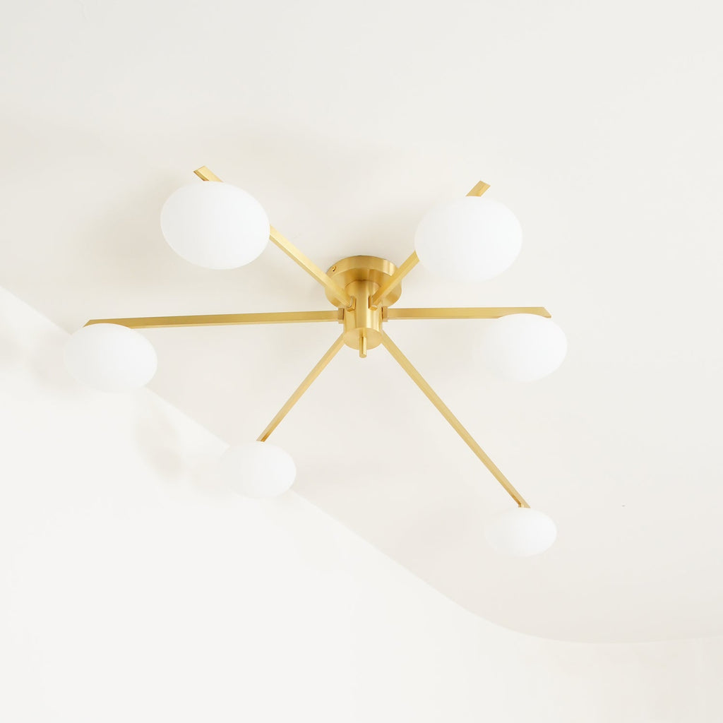 Iverena Glass Ceiling Light-Moonnatur