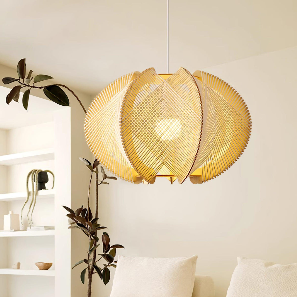 Ravenselis Fabric Pendant Light-Moonnatur