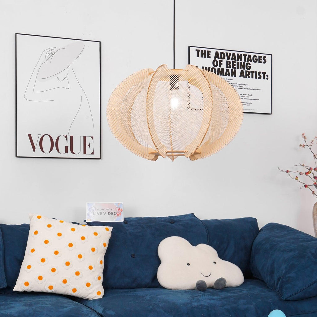 Ravenselis Fabric Pendant Light-Moonnatur