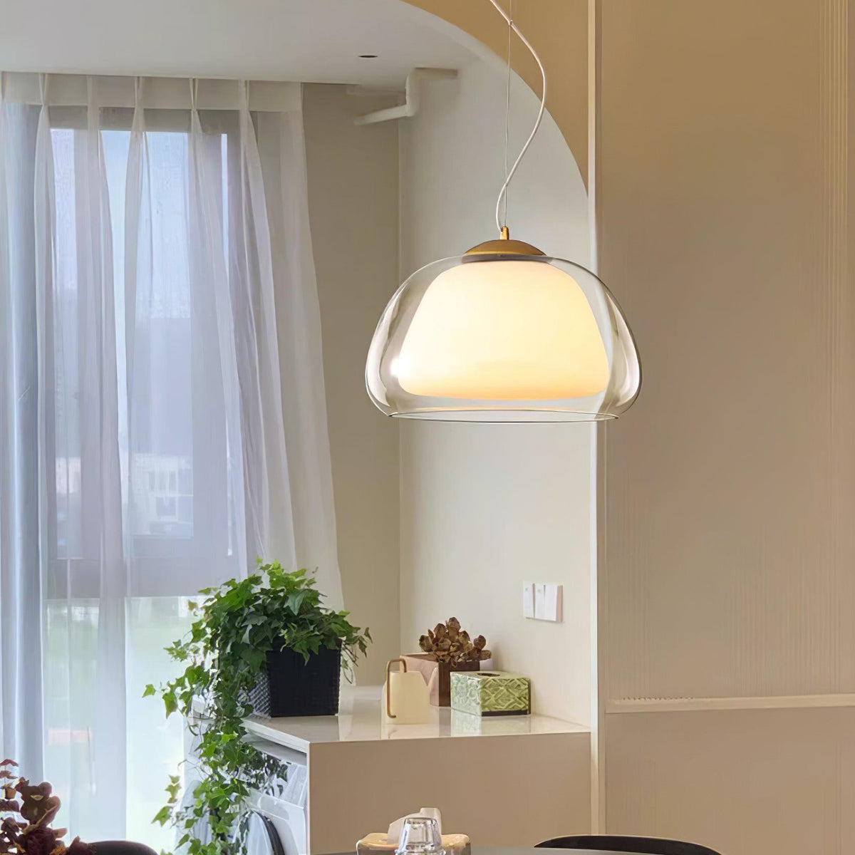 Woldengrove Glass Pendant Light-Moonnatur