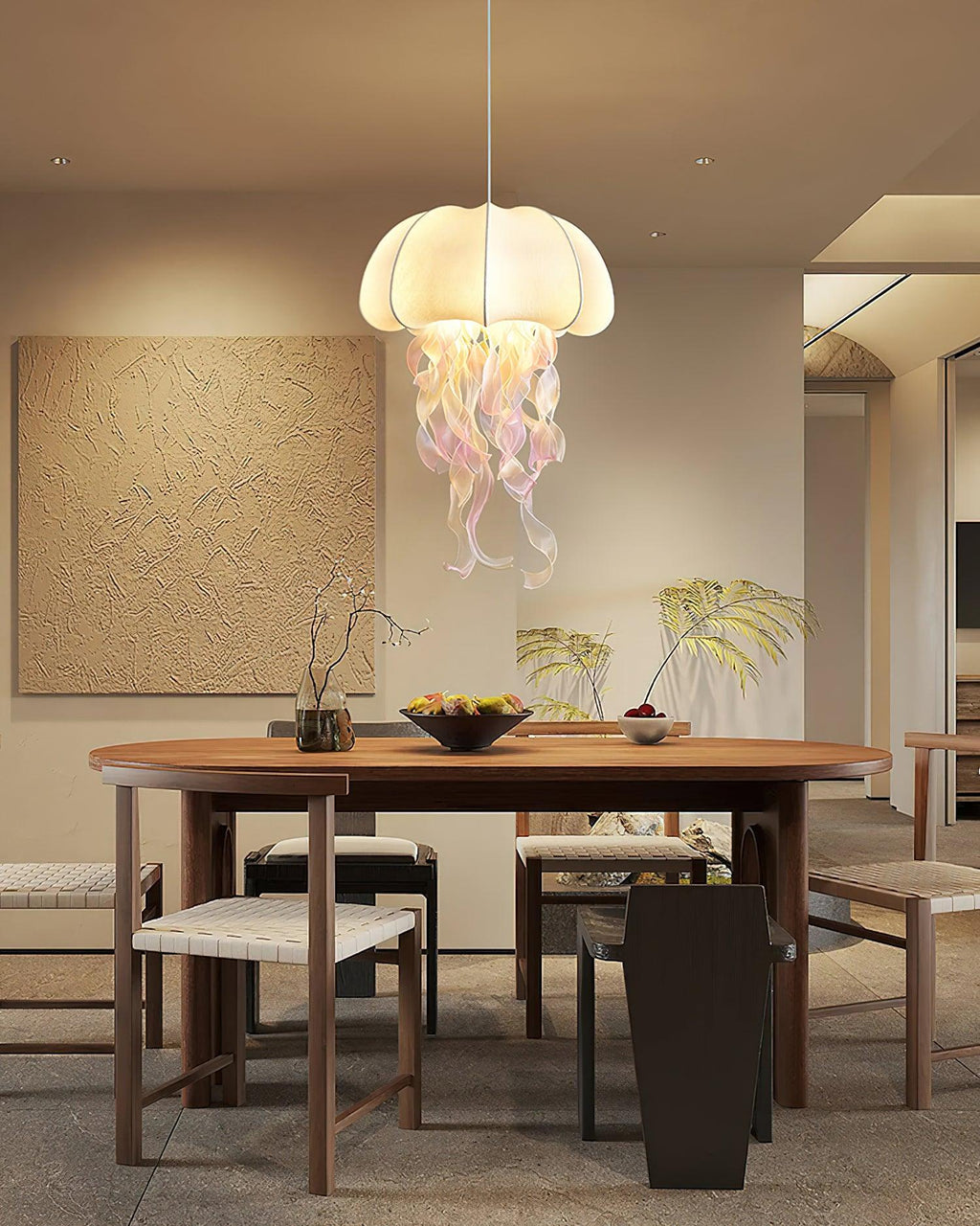 Carneleth Fabric Pendant Light-Moonnatur