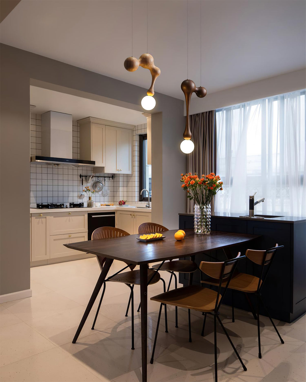 Kaelwyn Wood Pendant Light-Moonnatur