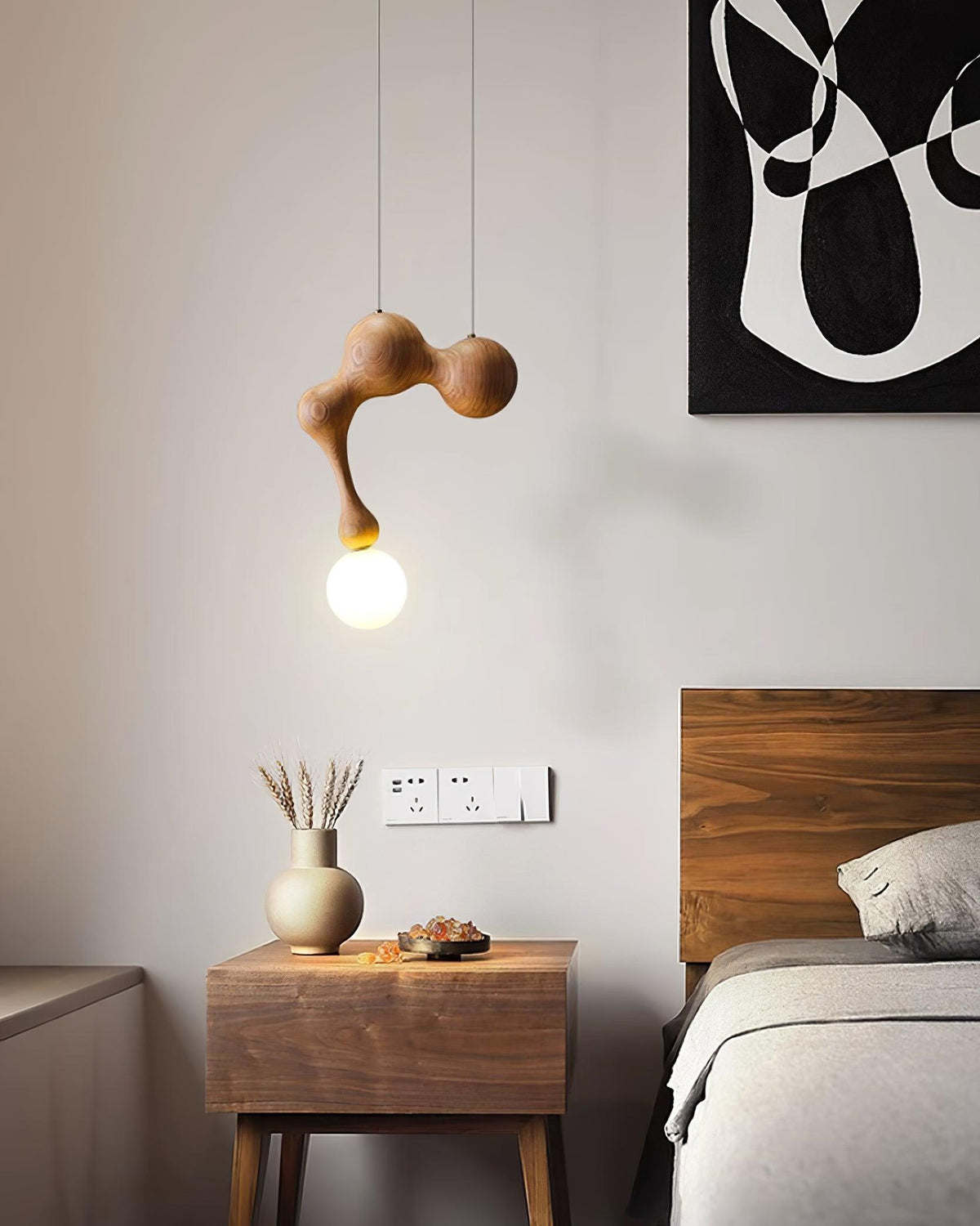 Kaelwyn Wood Pendant Light-Moonnatur