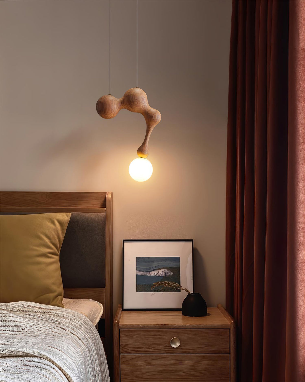 Kaelwyn Wood Pendant Light-Moonnatur