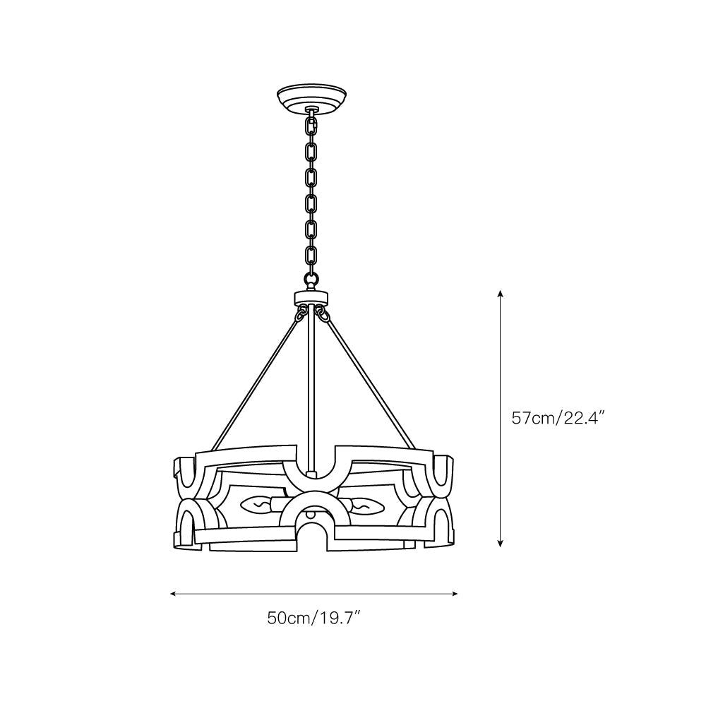 Ulvenenna Wood Chandelier-Moonnatur