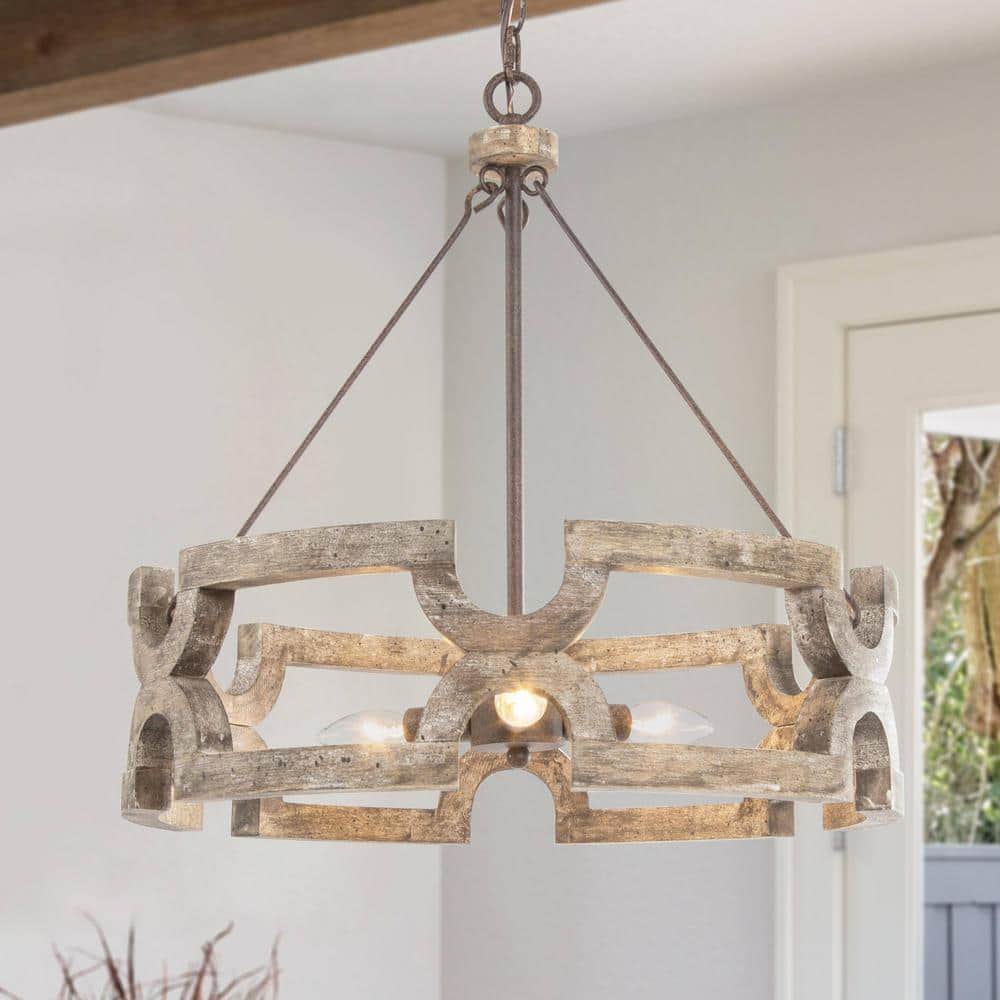 Ulvenenna Wood Chandelier-Moonnatur