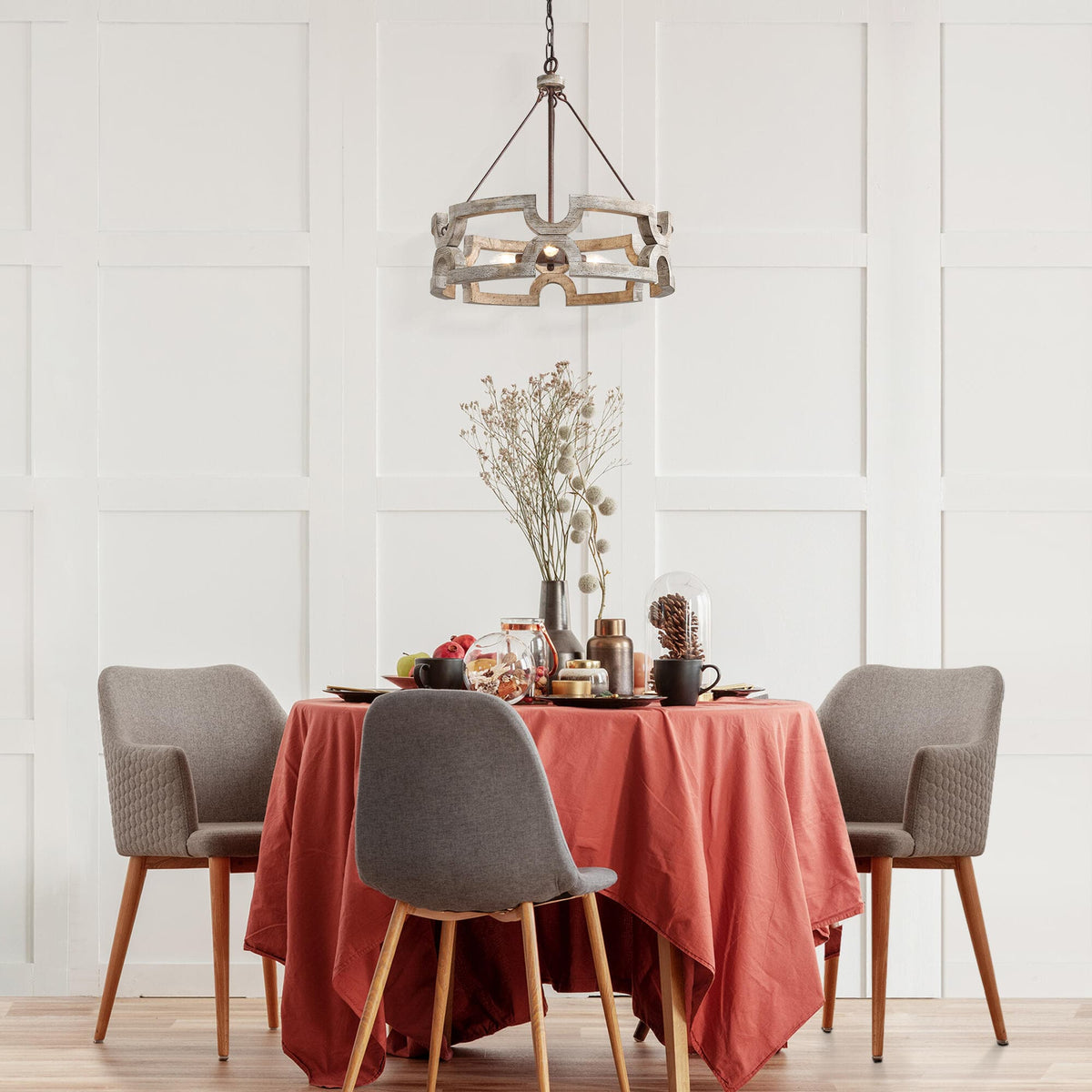 Ulvenenna Wood Chandelier-Moonnatur