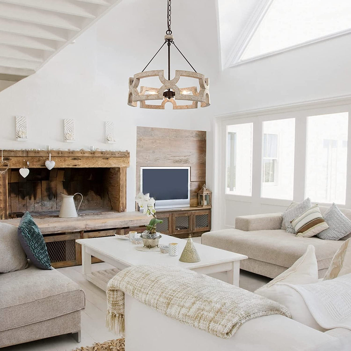 Ulvenenna Wood Chandelier-Moonnatur