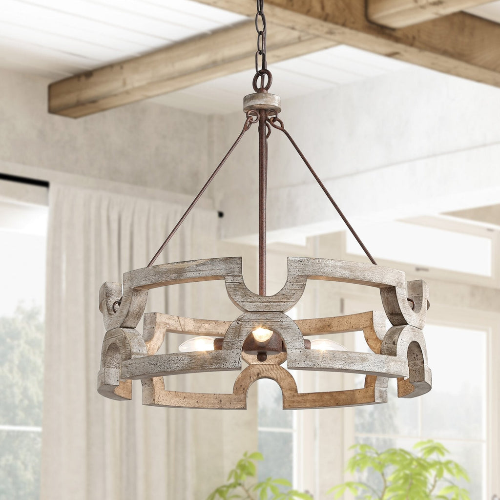 Ulvenenna Wood Chandelier-Moonnatur