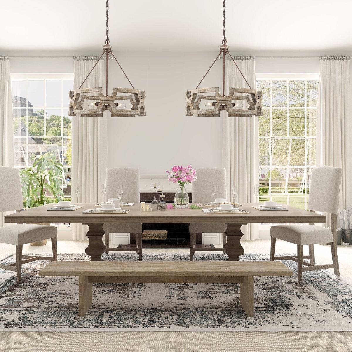 Ulvenenna Wood Chandelier-Moonnatur