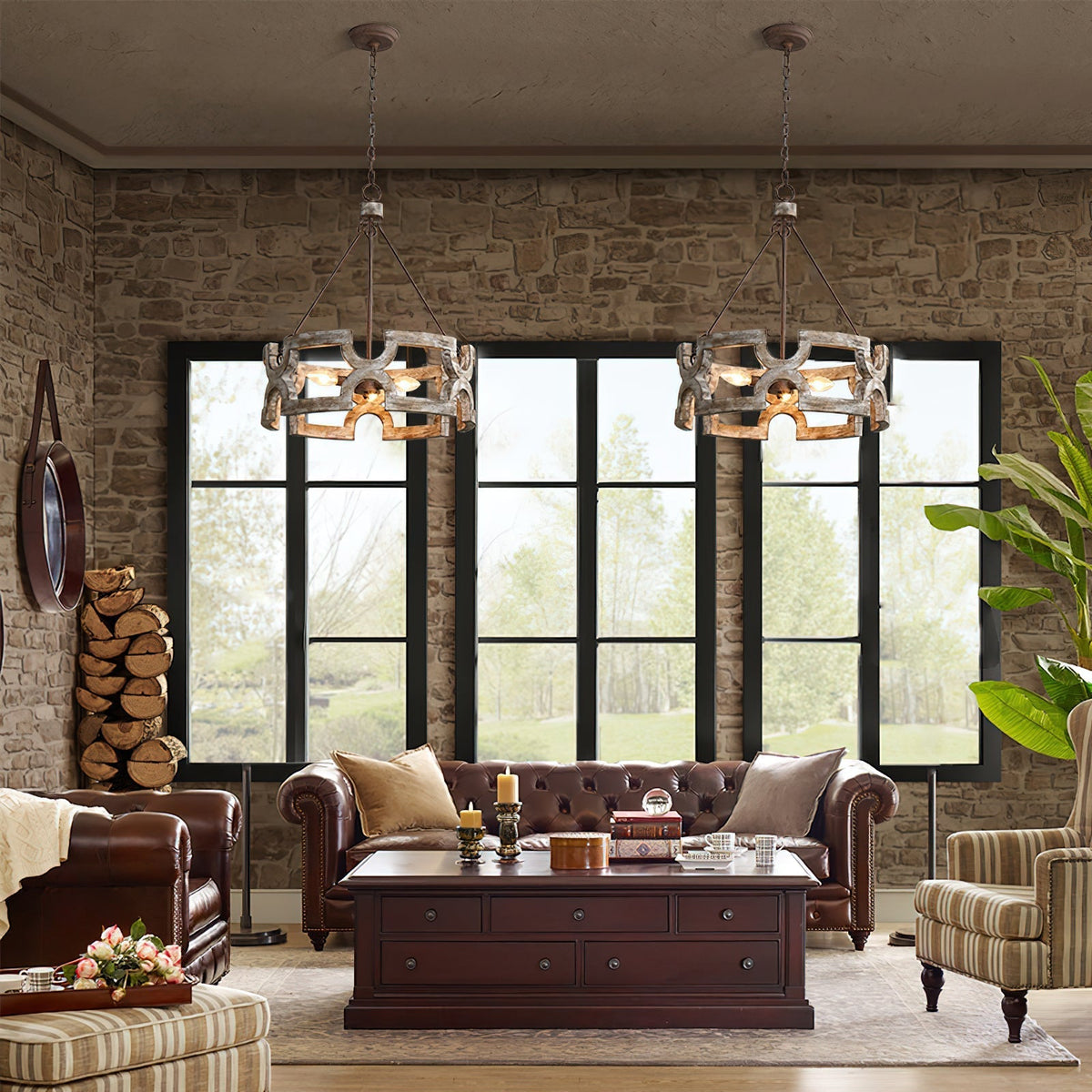 Ulvenenna Wood Chandelier-Moonnatur