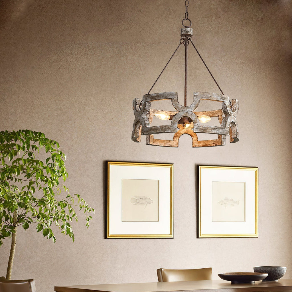 Ulvenenna Wood Chandelier-Moonnatur