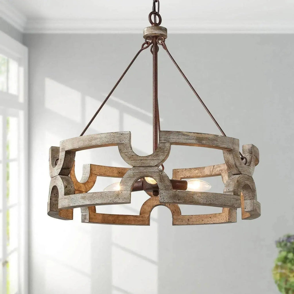 Ulvenenna Wood Chandelier-Moonnatur