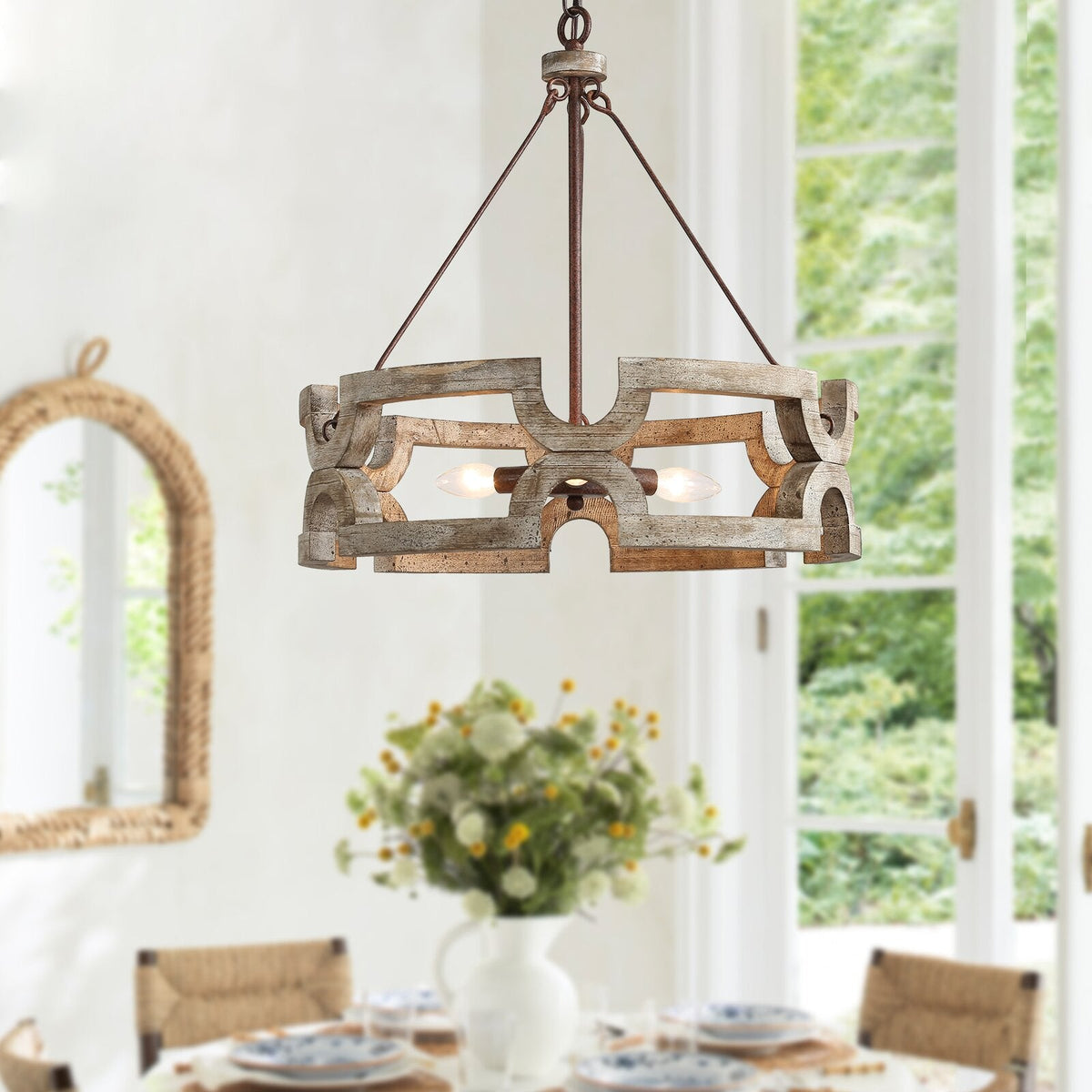 Ulvenenna Wood Chandelier-Moonnatur