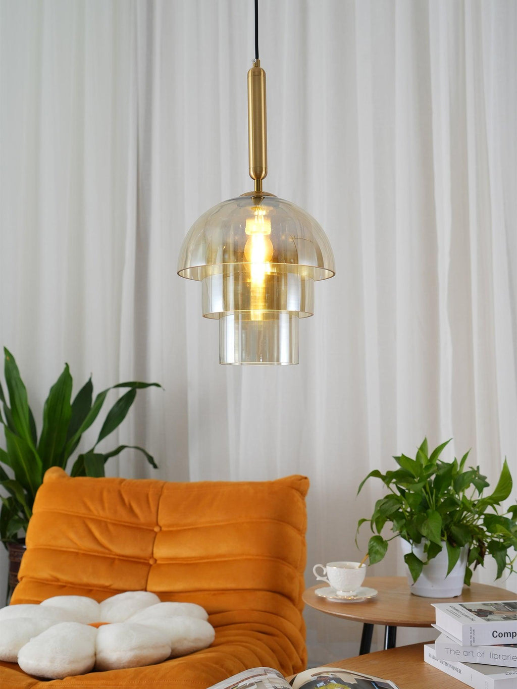 Ambravale Glass Pendant Light-Moonnatur