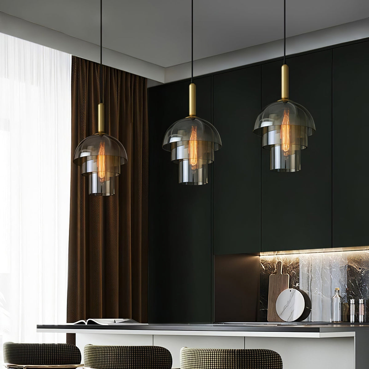 Ambravale Glass Pendant Light-Moonnatur