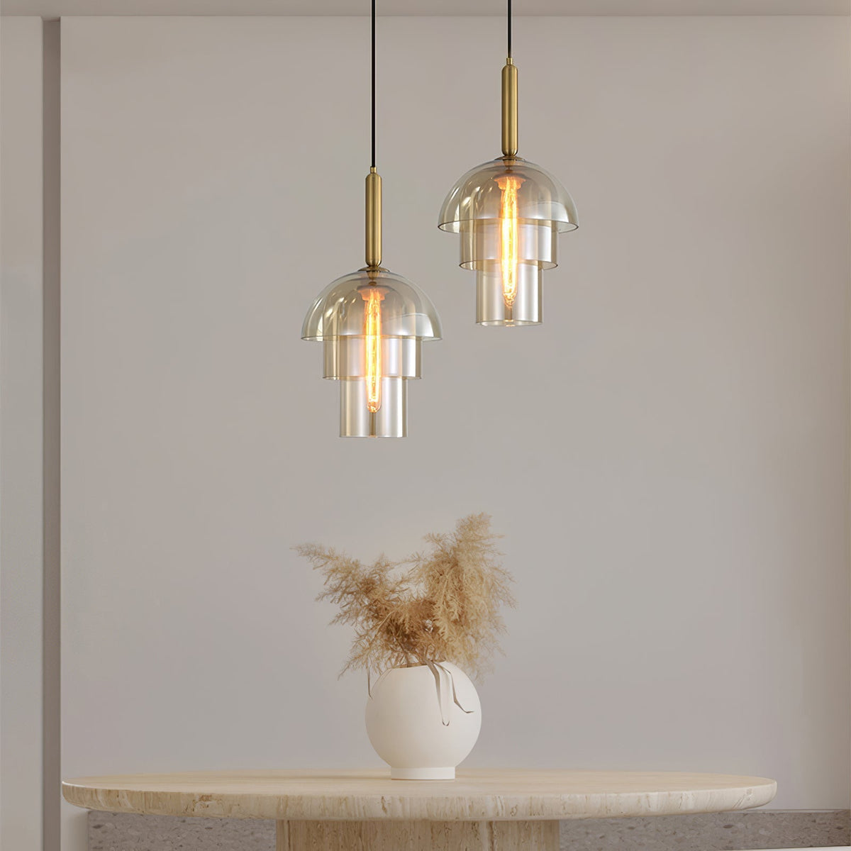 Ambravale Glass Pendant Light-Moonnatur