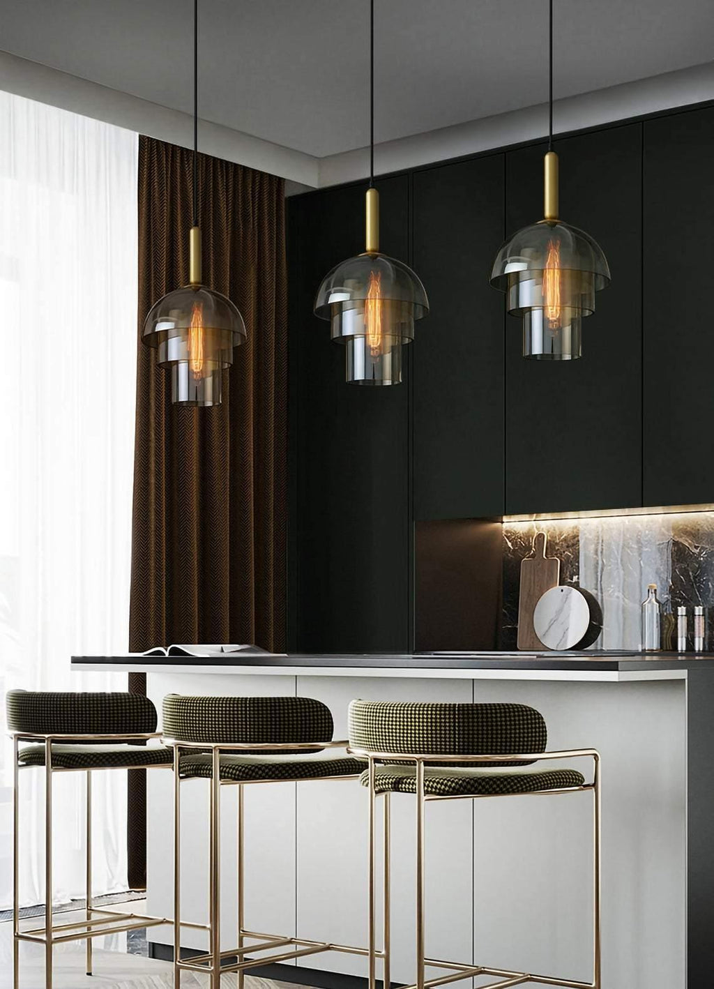 Ambravale Glass Pendant Light-Moonnatur