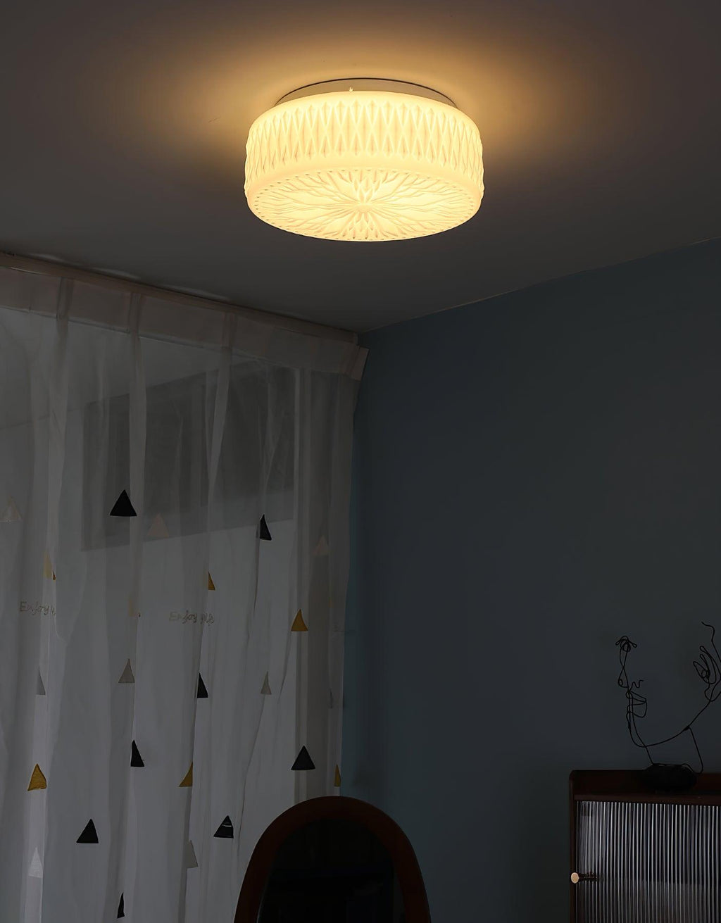 Perlina Glass Ceiling Lamp-Moonnatur