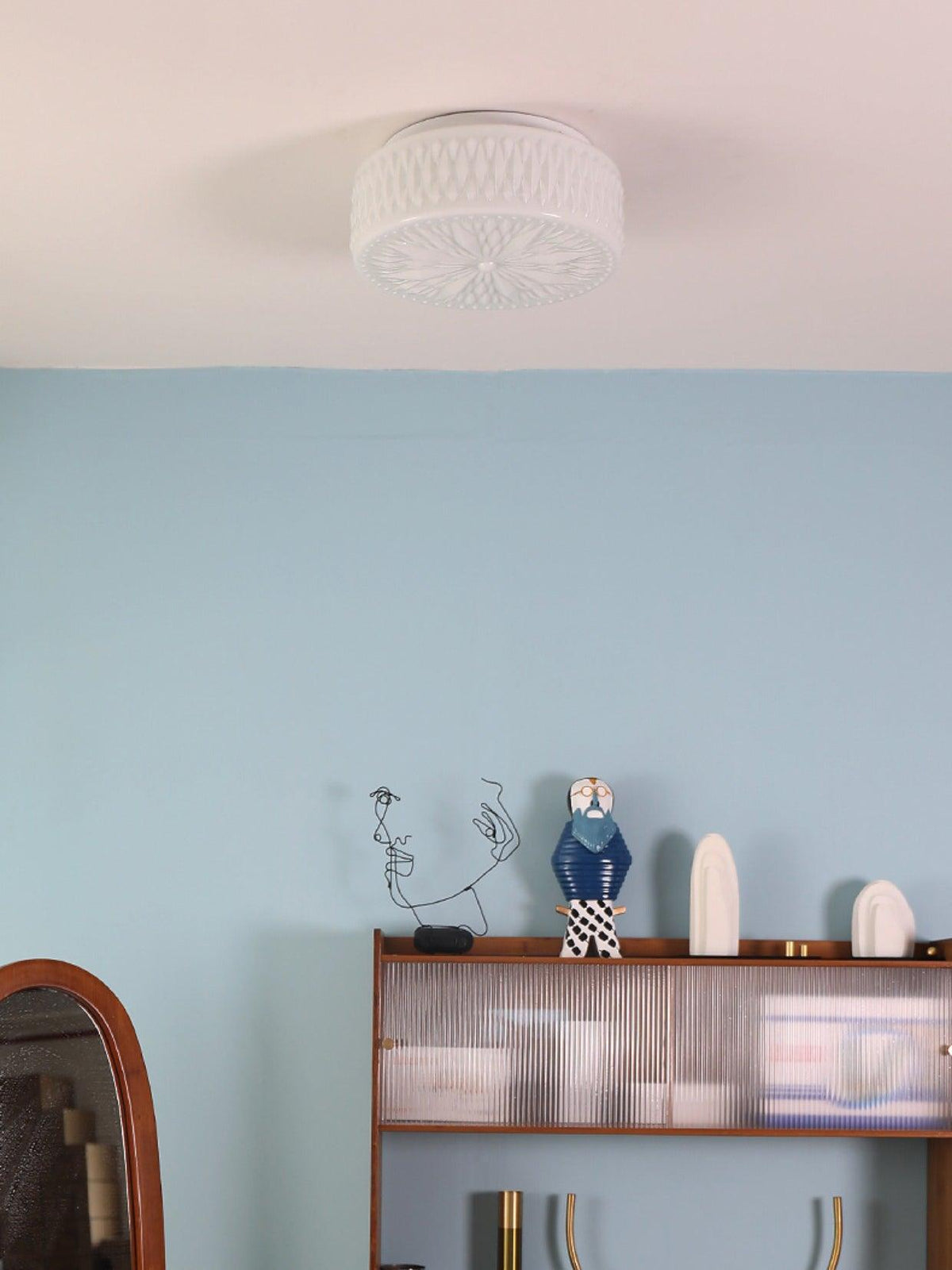 Perlina Glass Ceiling Lamp-Moonnatur