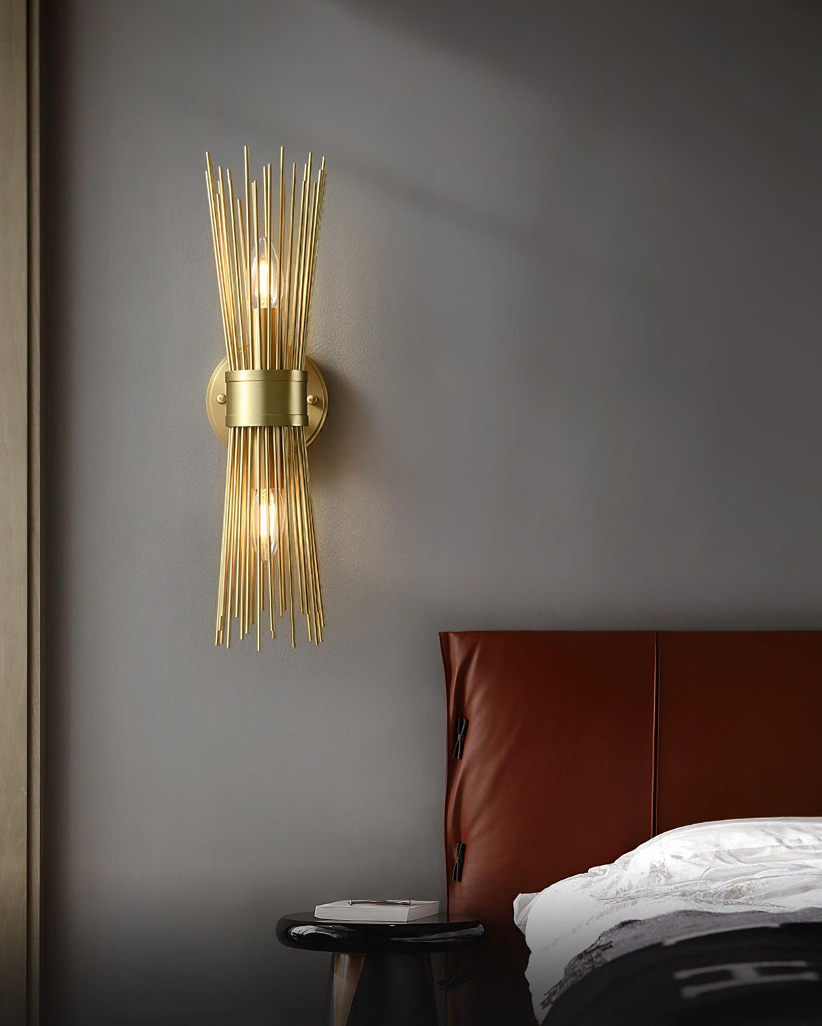 Orlena Brass Wall Lamp-Moonnatur