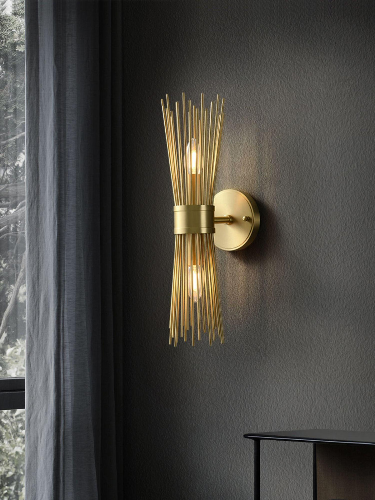 Orlena Brass Wall Lamp-Moonnatur
