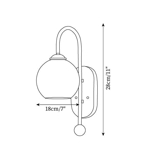 Tildenwood Glass Wall Light-Moonnatur