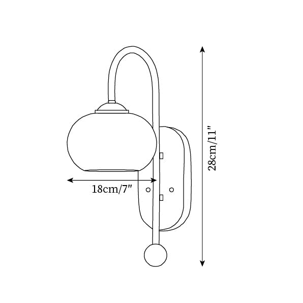 Tildenwood Glass Wall Light-Moonnatur
