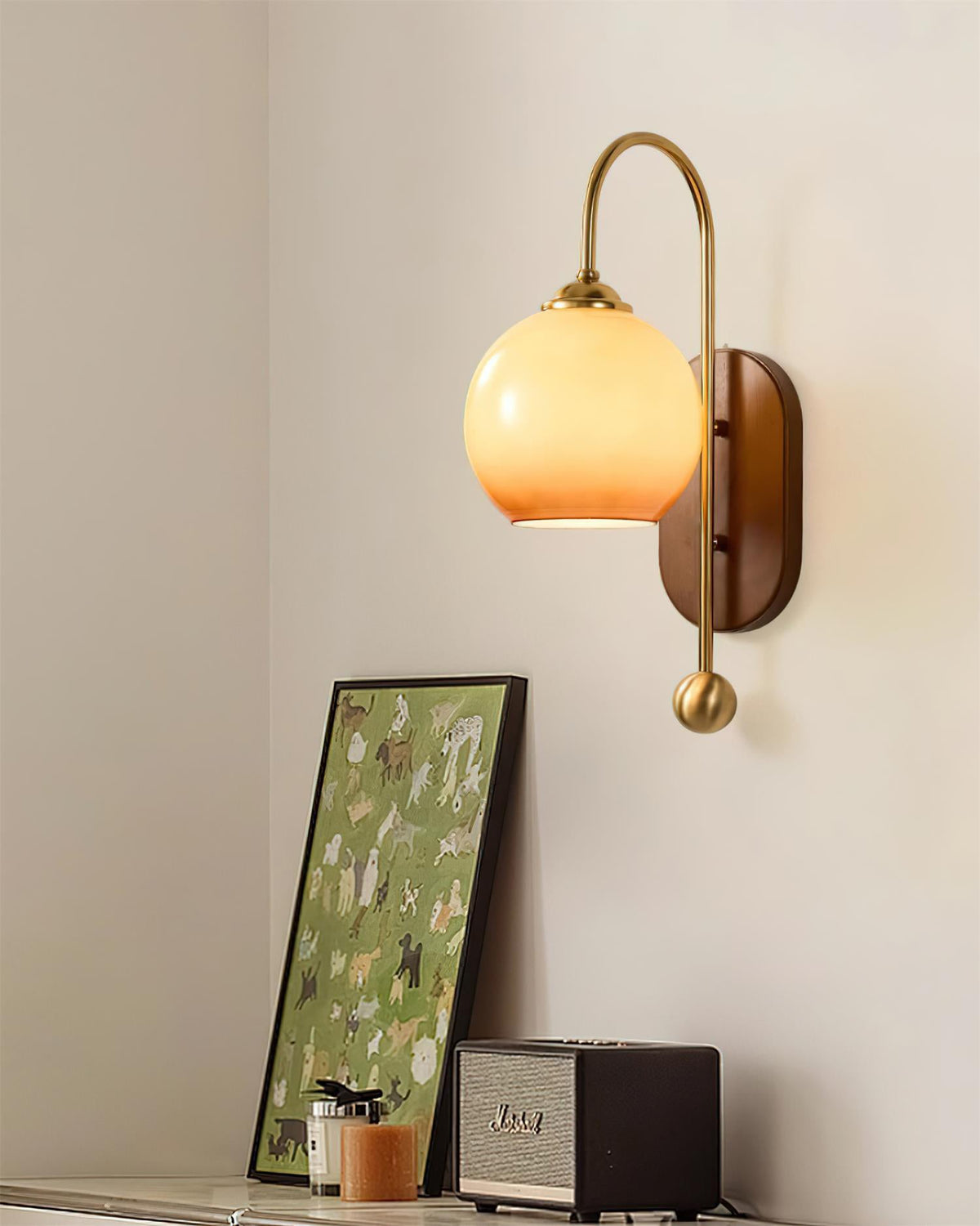 Tildenwood Glass Wall Light-Moonnatur