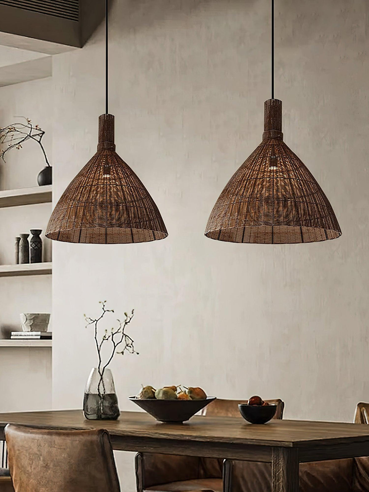 Norrenena Rattan Pendant Light-Moonnatur
