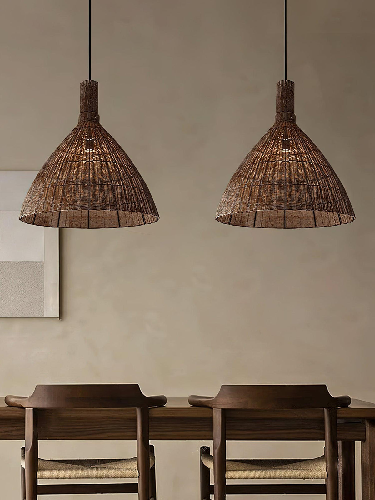 Norrenena Rattan Pendant Light-Moonnatur