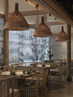 Norrenena Rattan Pendant Light-Moonnatur