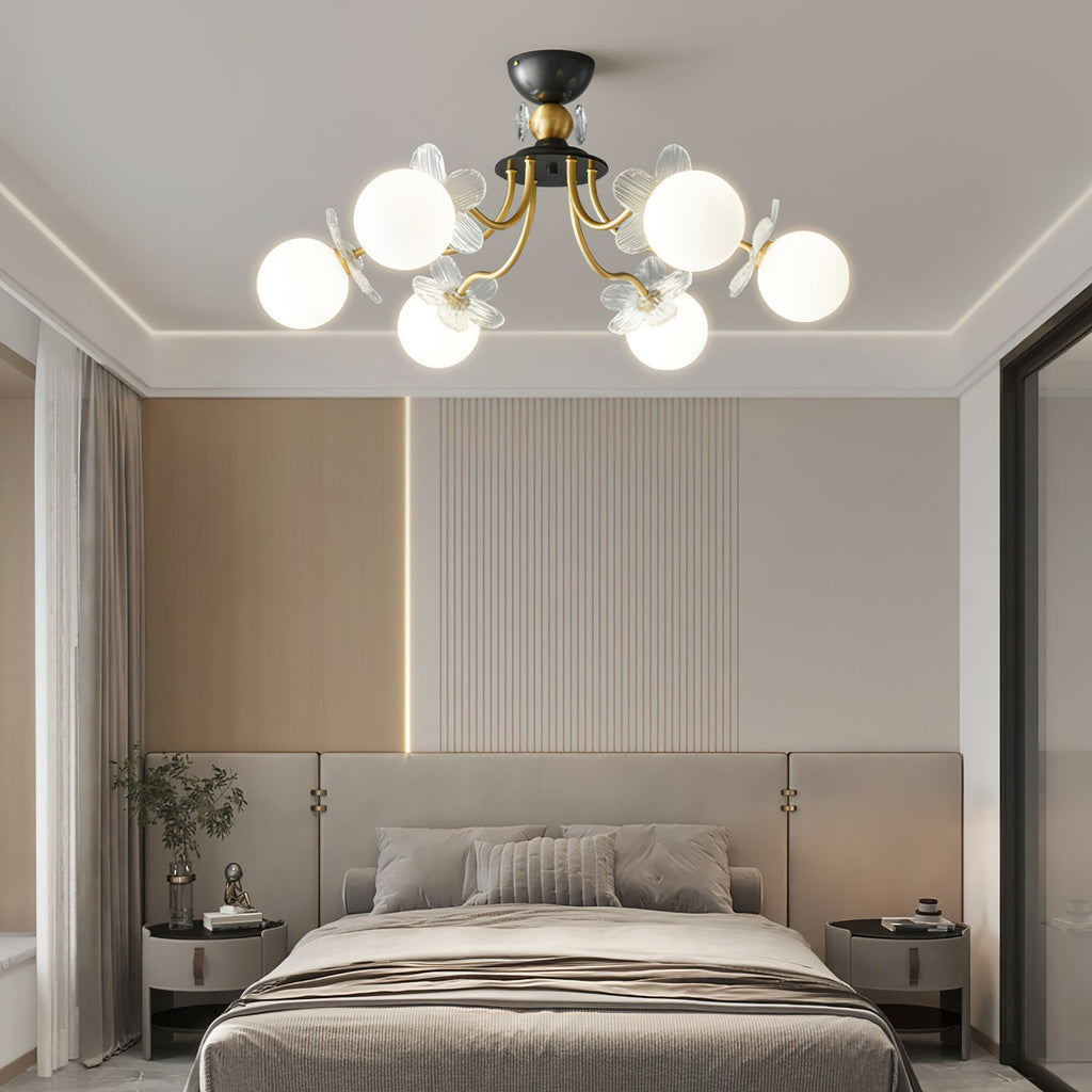 Quenlyn Glass Chandelier-Moonnatur