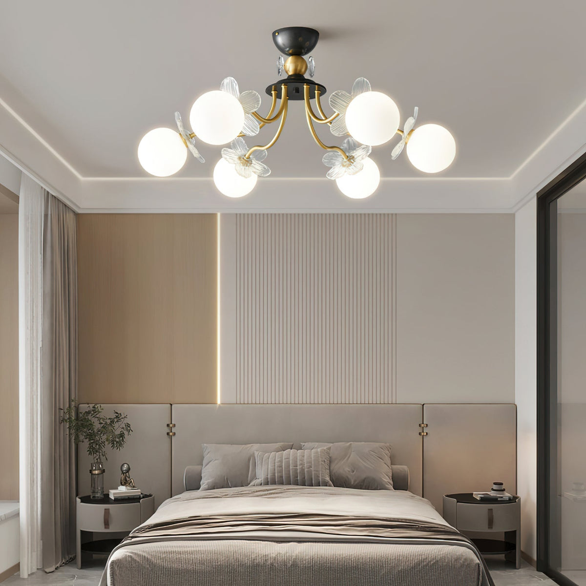 Quenlyn Glass Chandelier-Moonnatur