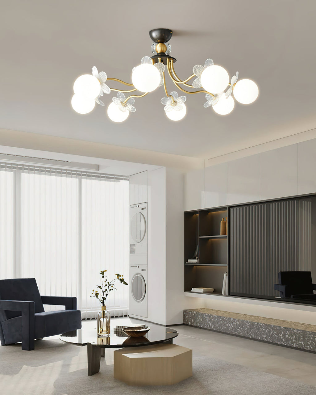 Quenlyn Glass Chandelier-Moonnatur