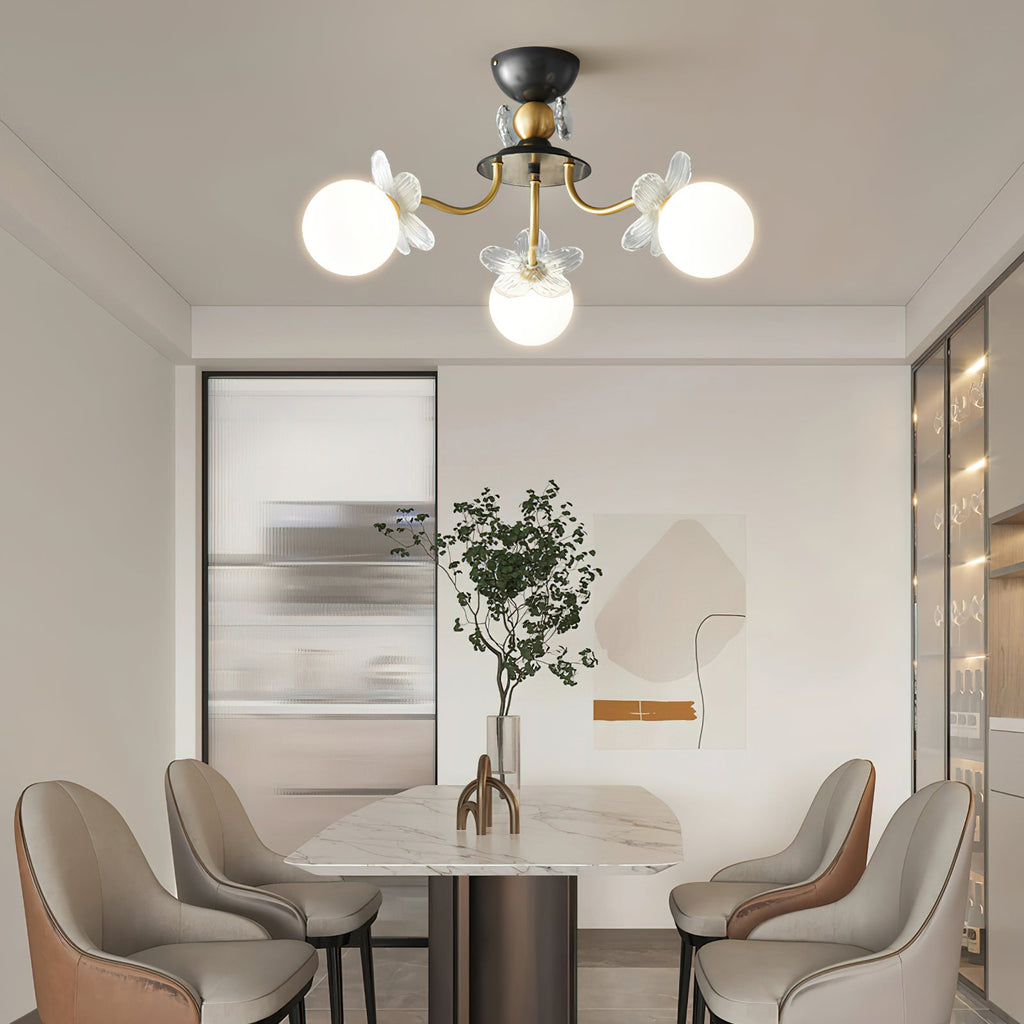 Quenlyn Glass Chandelier-Moonnatur
