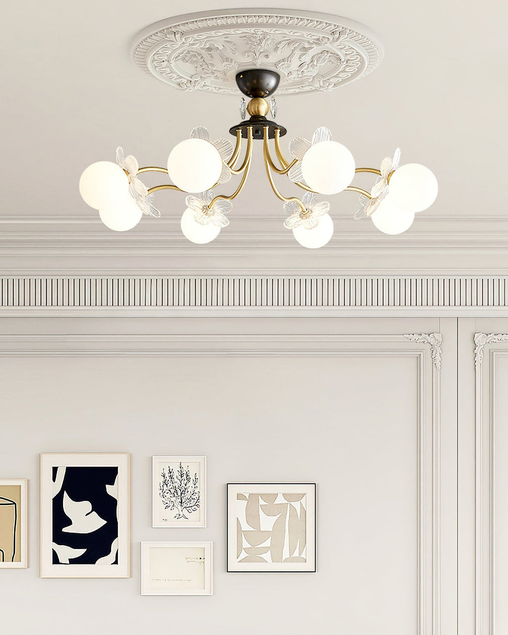 Quenlyn Glass Chandelier-Moonnatur
