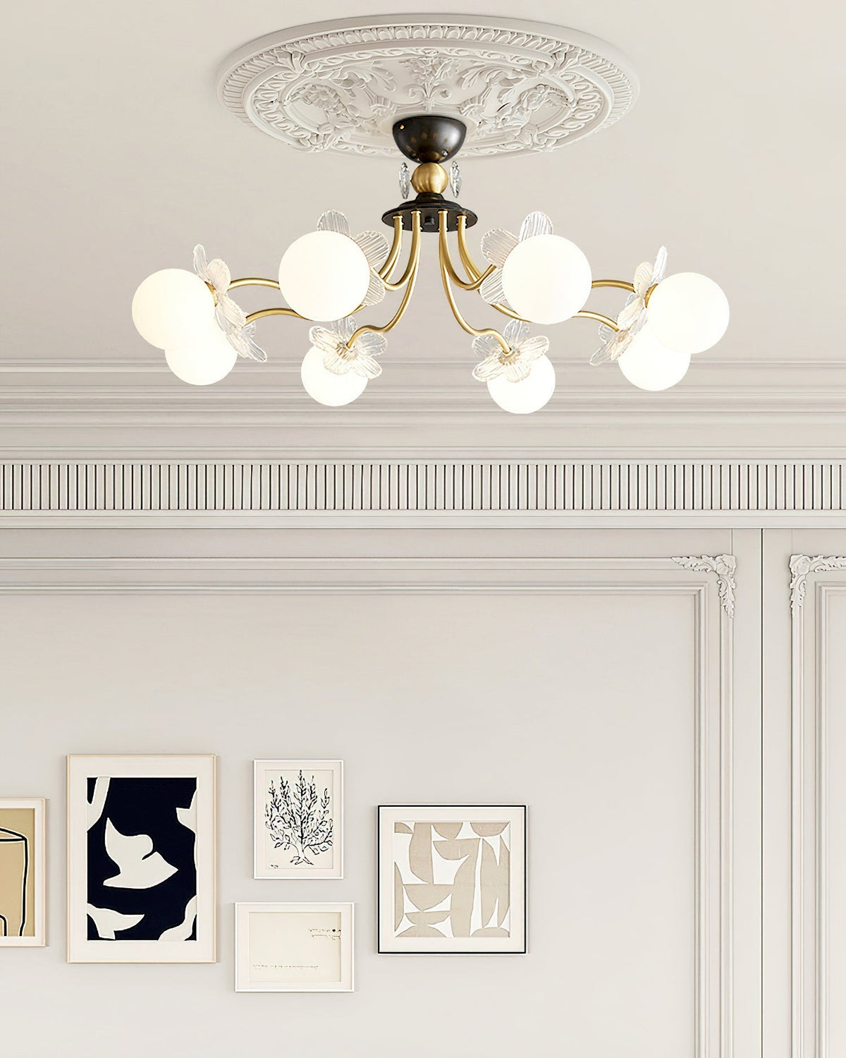Quenlyn Glass Chandelier-Moonnatur