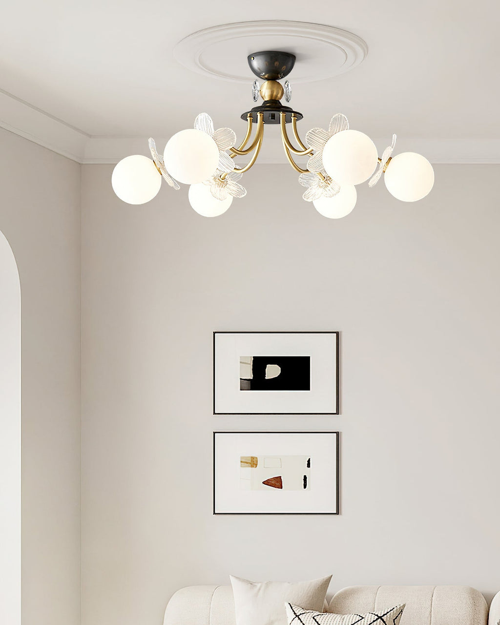 Quenlyn Glass Chandelier-Moonnatur