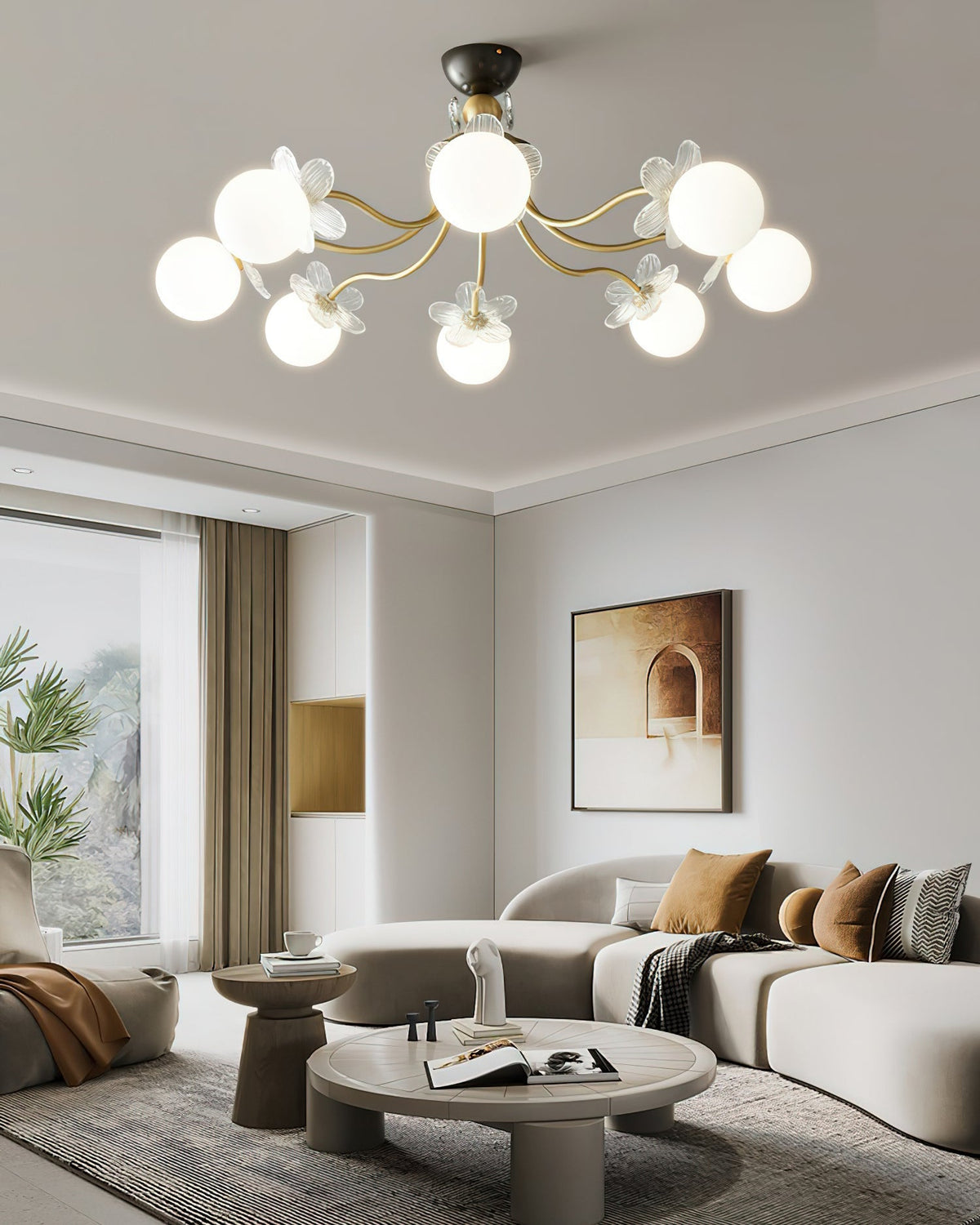 Quenlyn Glass Chandelier-Moonnatur