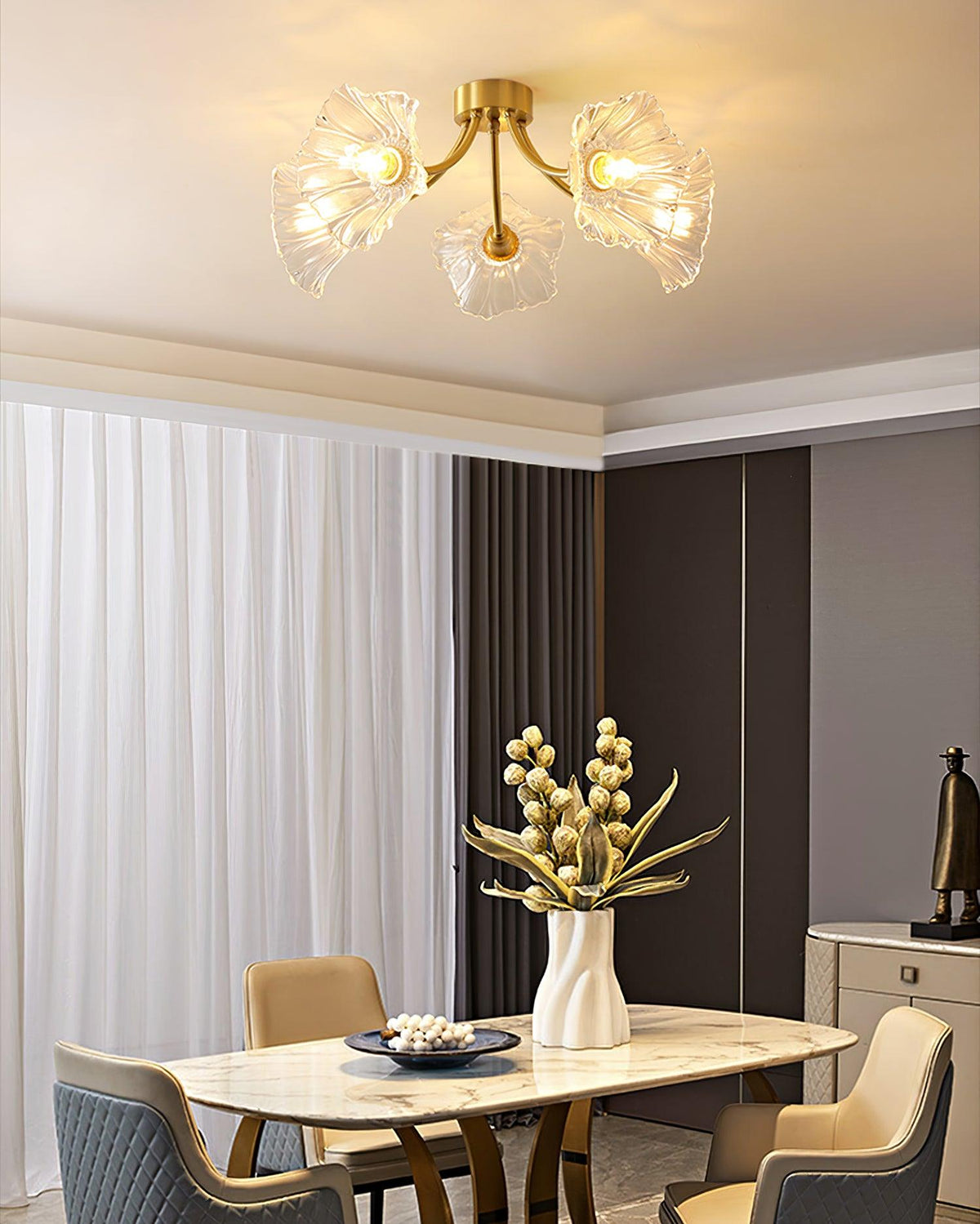Junarose Glass Ceiling Light-Moonnatur