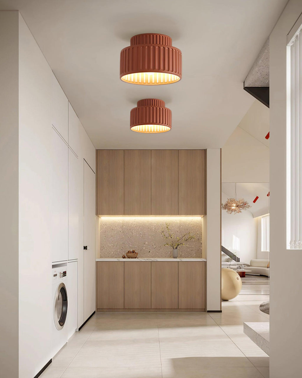 Pavira Resin Ceiling Lamp-Moonnatur