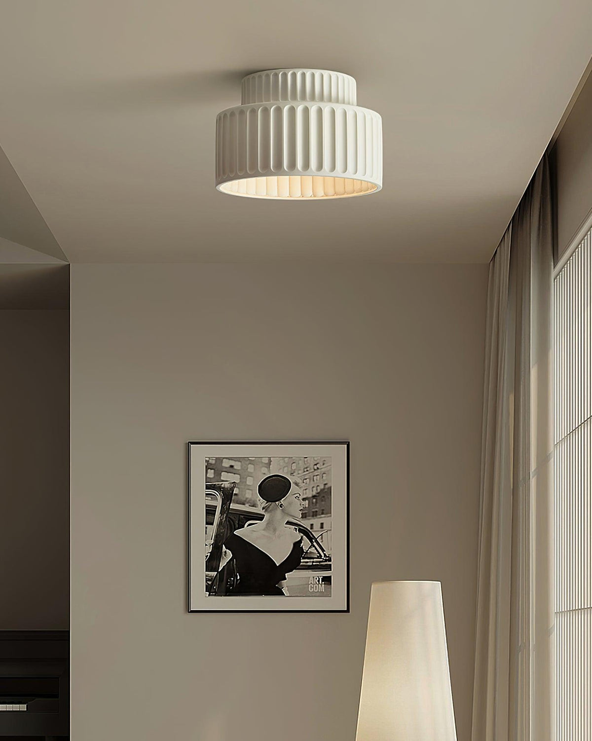 Pavira Resin Ceiling Lamp-Moonnatur