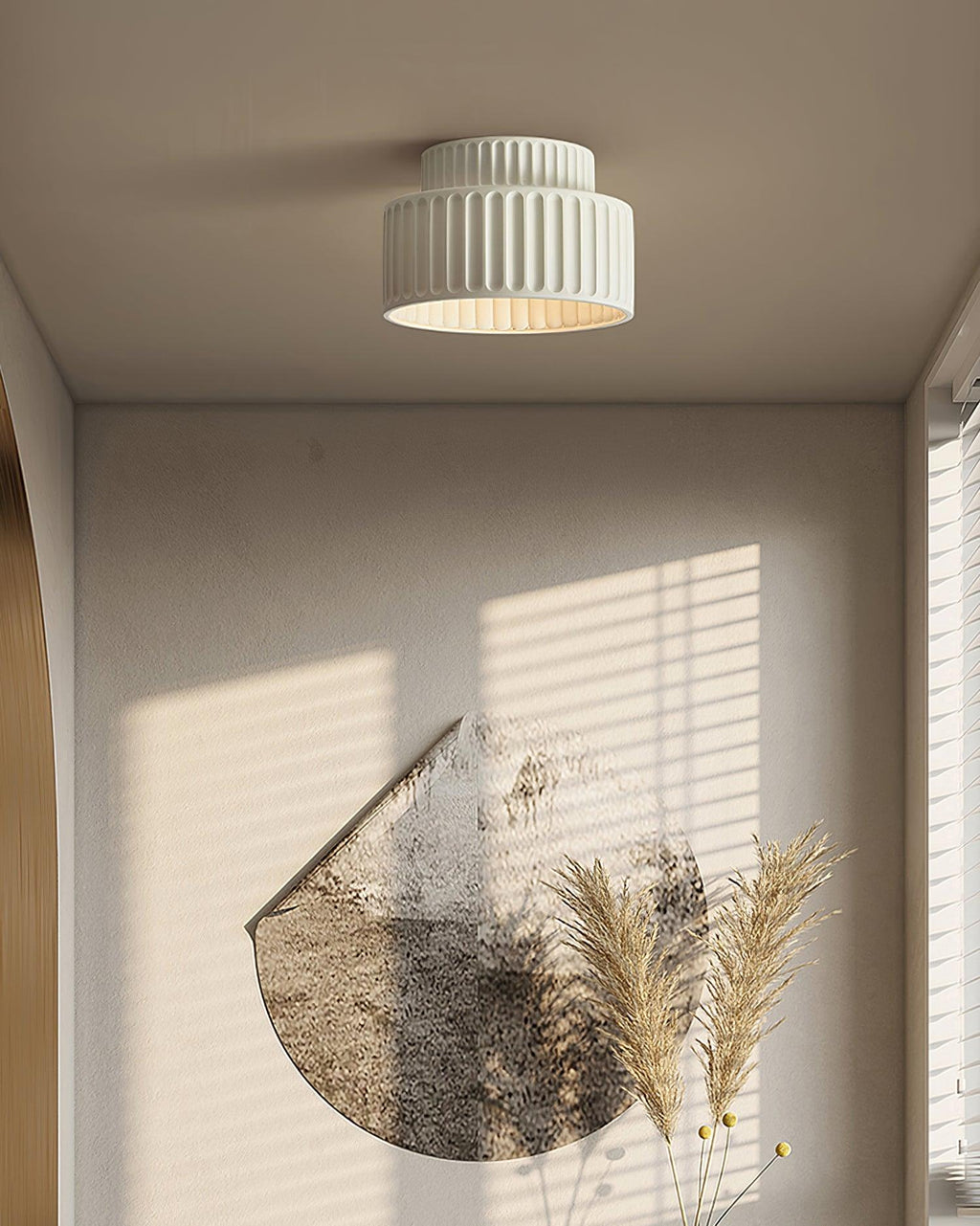 Pavira Resin Ceiling Lamp-Moonnatur