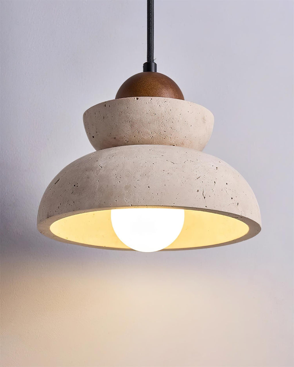 Ambelhill Travertine Pendant Light-Moonnatur
