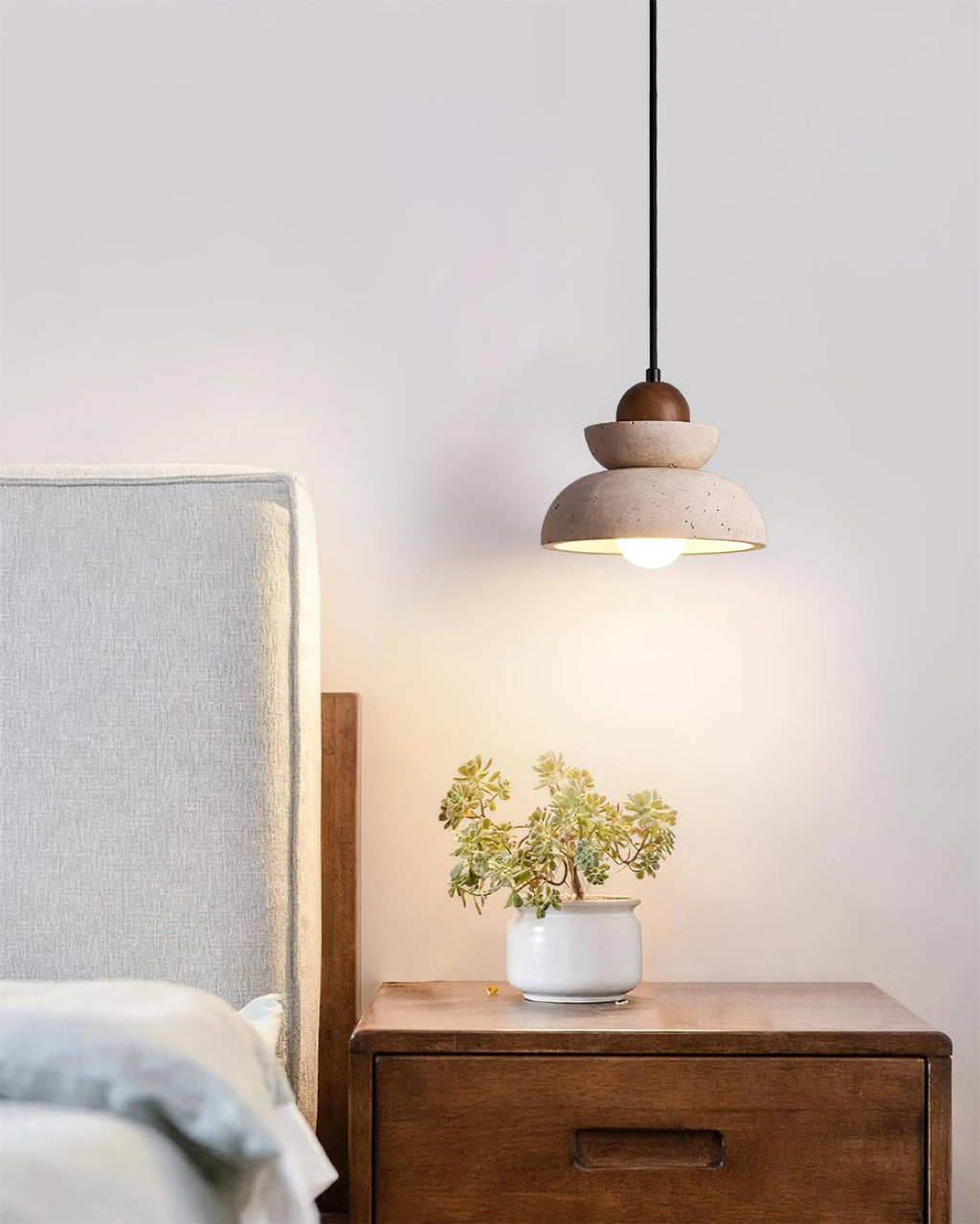 Ambelhill Travertine Pendant Light-Moonnatur