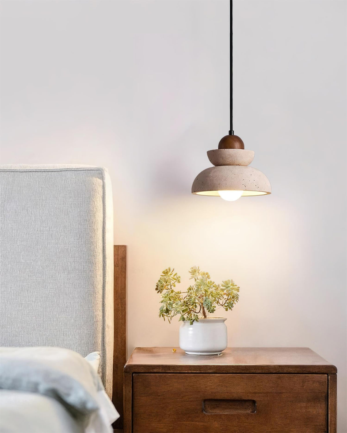 Ambelhill Travertine Pendant Light-Moonnatur