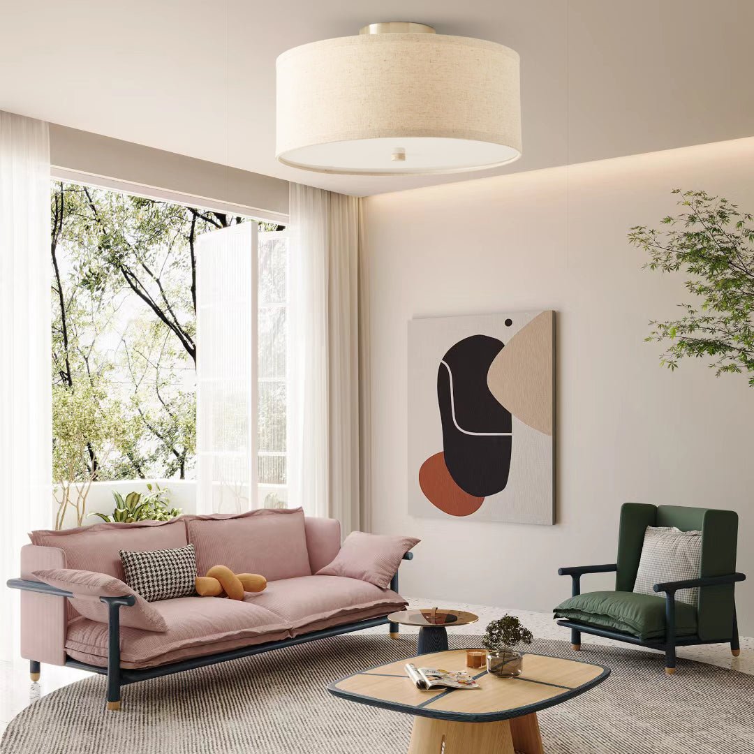 Corvenenna Fabric Ceiling Light-Moonnatur