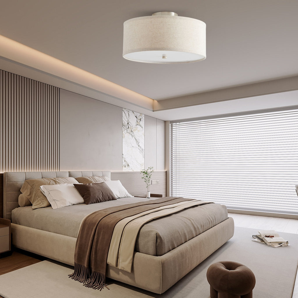 Corvenenna Fabric Ceiling Light-Moonnatur